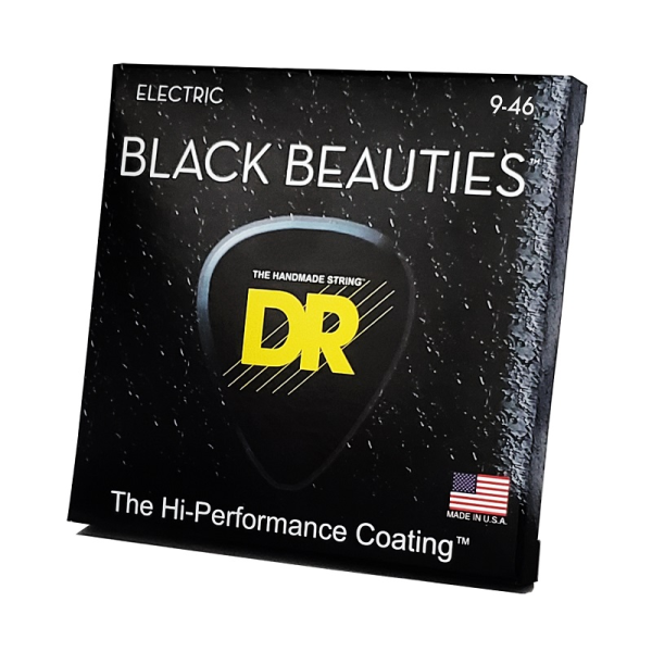 Струни для електрогітари DR STRINGS BLACK BEAUTIES ELECTRIC - LIGHT HEAVY (9-46)