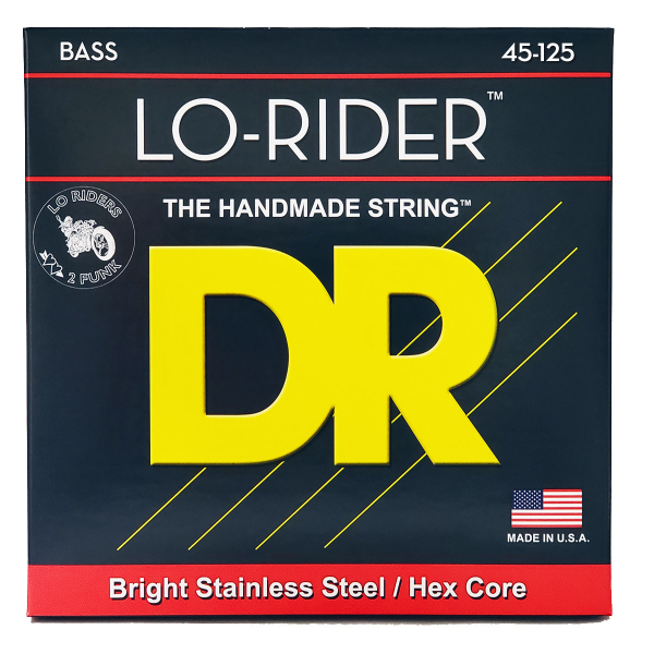 Струни для бас-гітари DR STRINGS LO-RIDER BASS - MEDIUM - 5-STRING (45-125)