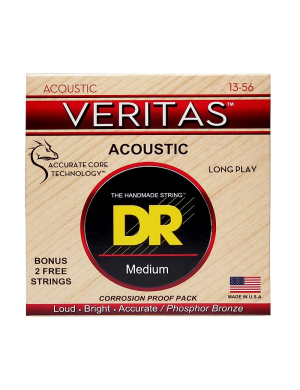 Струны для акустической гитары DR Strings VERITAS Coated Core - Medium (13-56)