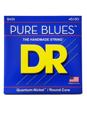 Струны для бас-гитары DR Strings PURE BLUES Bass - Medium - 5-string (45-130)