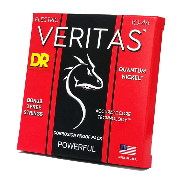 Струни для електрогітари DR Strings VERITAS Coated Core - Medium (10-46)