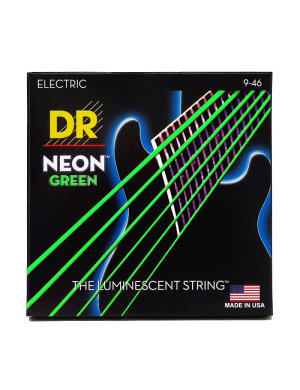 Струны для электрогитары DR Strings Neon Geen Electric - Light Heavy (9-46)