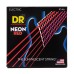 Струни DR Strings NEON Red Electric Medium 10-46 – неонові струни для електрогітари, K3 покриття