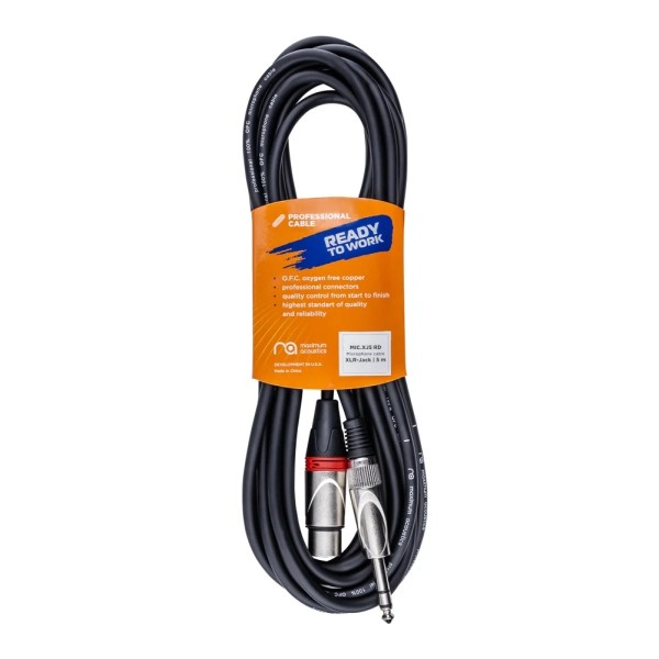 Кабель мікрофонний Maximum Acoustics MIC.XJ5 (Red) (OFC) Кабель мікрофонний Maximum Acoustics MIC.XJ5 (Red) (OFC)