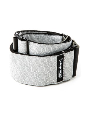 Ремінь для гітари DUNLOP D6712 JACQUARD CUBE HATCH LIGHT GREY STRAP