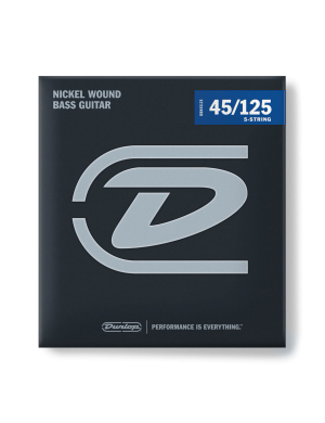 Струны для бас-гитары DUNLOP DBN45125 NICKEL WOUND BASS STRINGS 45-125 5-STRING