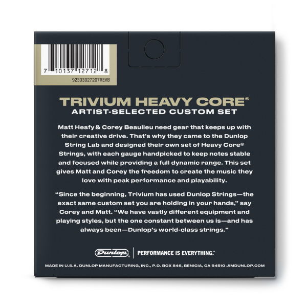 Струни для електрогітари DUNLOP TVMN10637 TRIVIUM STRING LAB SERIES GUITAR STRINGS 10-63 | 7-STRING