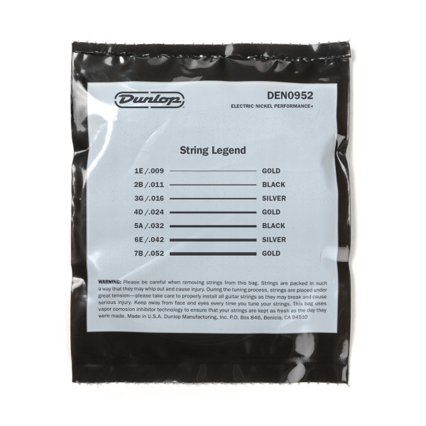 Струни для електрогітари DUNLOP DEN09527 NICKEL WOUND ELECTRIC GUITAR STRINGS 09-52