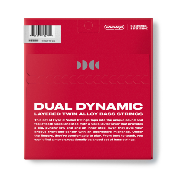 Струни для бас-гітари DUNLOP DBHYN45105 DUAL DYNAMIC STRINGS 45-105