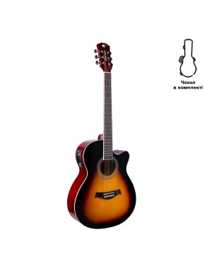 Электроакустическая гитара Alfabeto AG110EQ (Sunburst) + чехол Электроакустическая гитара Alfabeto AG110EQ (Sunburst) + чехол