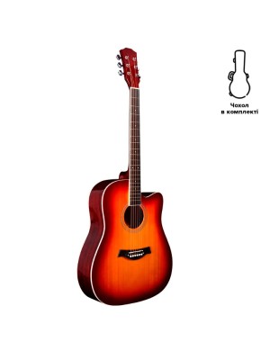 Электроакустическая гитара Alfabeto WG150EQ (Sunburst) + чехол Электроакустическая гитара Alfabeto WG150EQ (Sunburst) + чехол