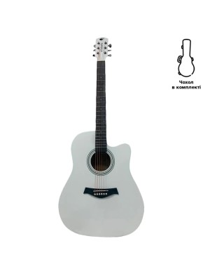 Электроакустическая гитара Alfabeto WG150EQ (Белый) + чехол Электроакустическая гитара Alfabeto WG150EQ (Белый) + чехол