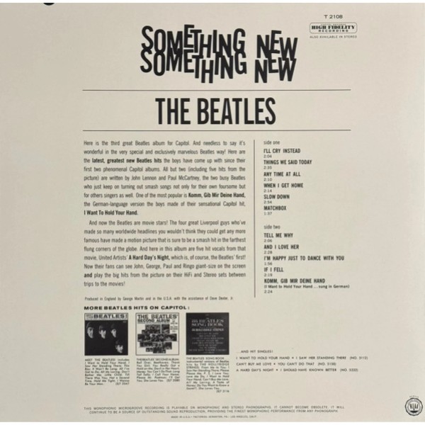 Вінілова платівка The Beatles - Something New [LP]