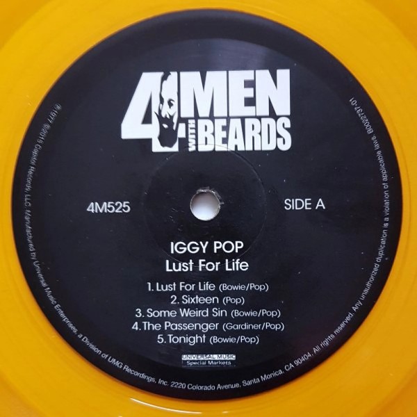 Вінілова платівка Iggy Pop - Lust For Life (Limited Edition, Colored Vinyl) [LP]