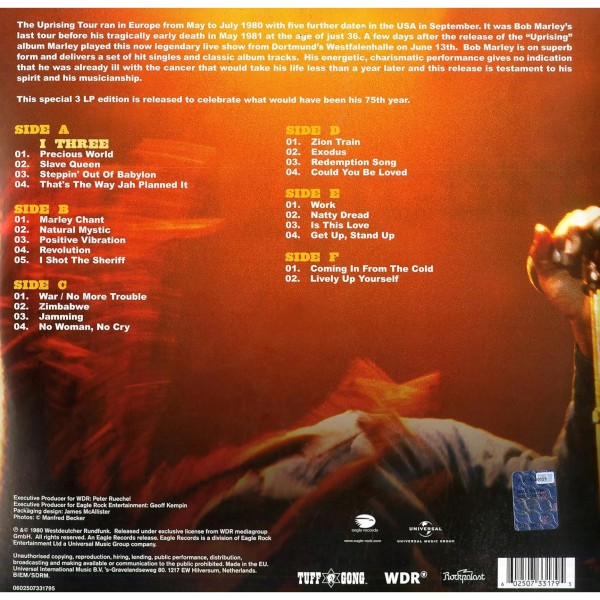 Вінілова платівка Bob Marley - Uprising Live! [3LP]