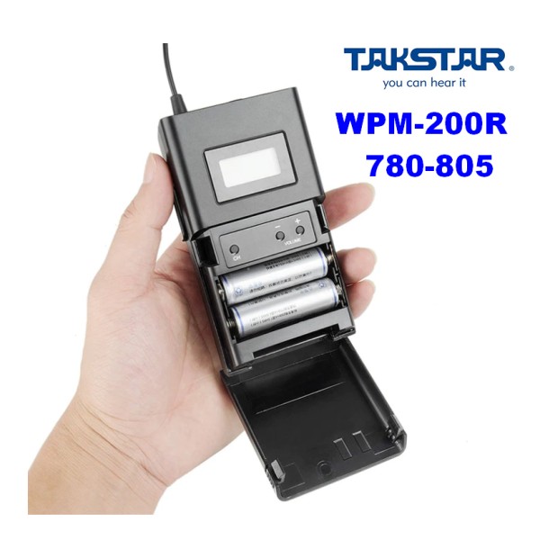 Приймач WPM-200R для бездротової системи моніторингу Takstar WPM-200 Приймач WPM-200R для бездротової системи моніторингу Takstar WPM-200