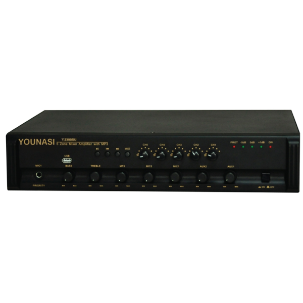 Трансляційний підсилювач Younasi Y-2080SU, 80Вт, USB, 5 zones