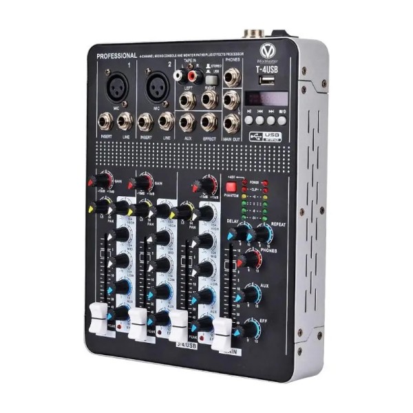 Мікшерний пульт MixMaster T-4 (USB/BT)