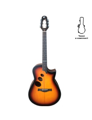 Электроакустическая гитара Alfabeto GammaEQ (Sunburst) + чехол Электроакустическая гитара Alfabeto GammaEQ (Sunburst) + чехол