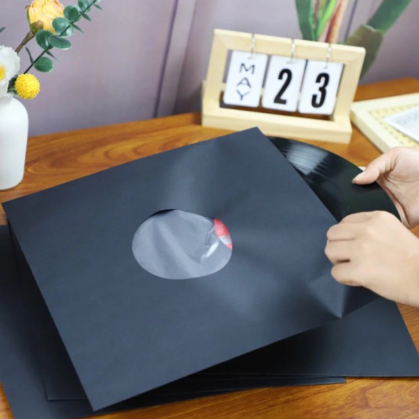 Внутрішні паперові конверти для платівок GOKA GK-R18P (Black) (20 шт. в упаковці)