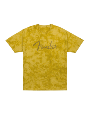 Футболка FENDER T-SHIRT SPAGHETTI LOGO TIE-DYE MUSTARD XL