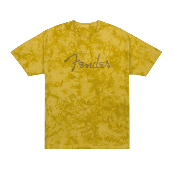 Футболка FENDER T-SHIRT SPAGHETTI LOGO TIE-DYE MUSTARD XL
