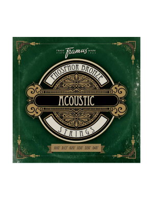 Набор струн из фосфористой бронзы для акустической гитары FRAMUS 47210 PHOSPHOR BRONZE EXTRA LIGHT (10-
