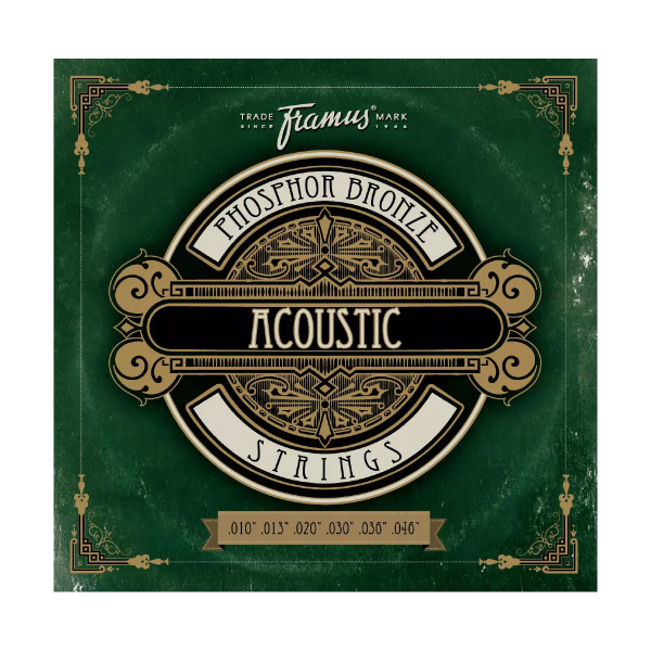 Набір струн з фосфористої бронзи для акустичної гітари FRAMUS 47210 PHOSPHOR BRONZE EXTRA LIGHT (10-