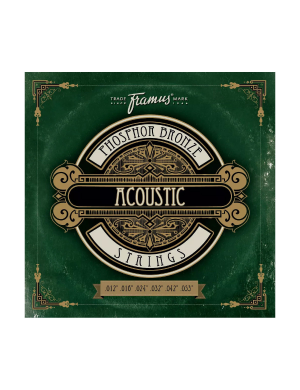 Набор струн из фосфористой бронзы для акустической гитары FRAMUS 47220 PHOSPHOR BRONZE MEDIUM (12-53)