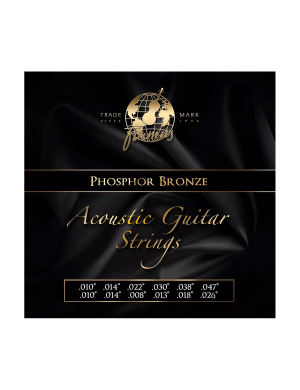 Комплект 12 струн из фосфористой бронзы для акустической гитары FRAMUS 47240 PHOSPHOR BRONZE LIGHT 12ST