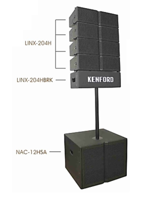Активный акустический комплект линейного массива City Sound LINX-204HF 1700W