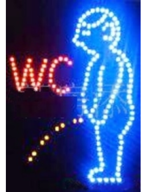 Светодиодная рекламная вывеска New Light TL-214 "WC man"