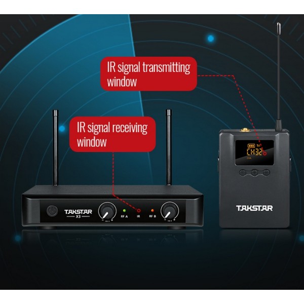 Бездротова радіосистема з петличним мікрофоном Takstar X3PP UHF