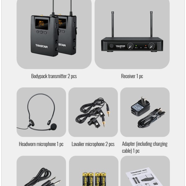 Бездротова радіосистема з петличним мікрофоном Takstar X3PP UHF