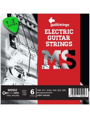 Струны для электрогитары Gallistrings MS942 LIGHT