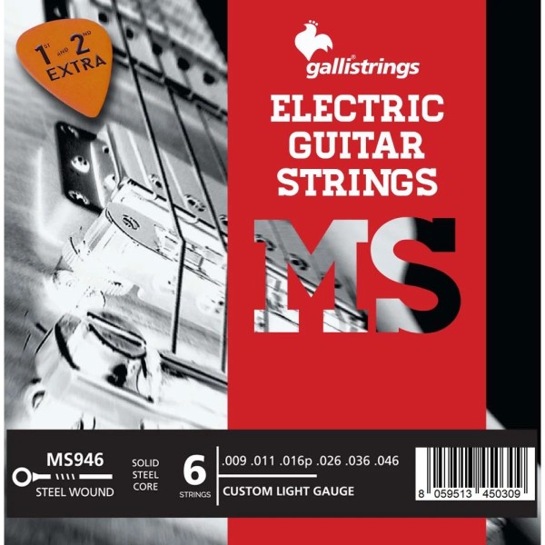 Струни для електрогітари Gallistrings MS946 CUSTOM LIGHT
