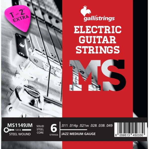 Струни для електрогітари Gallistrings MS1149JM JAZZ MEDIUM