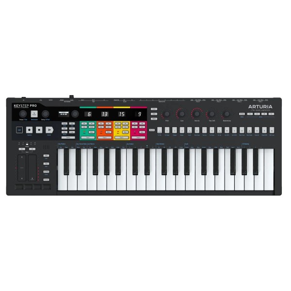 Секвенсор MIDI-контролер Arturia KeyStep Pro Black Edition (MIDI-клавіатура) з кабелями Секвенсор MIDI-контролер Arturia KeyStep Pro Black Edition (MIDI-клавіатура) з кабелями