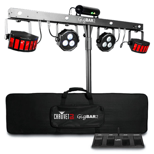 Світлова система Chauvet GigBAR 2.0 (лазер, дербі, стробоскоп, УФ, комплект зі стійкою)