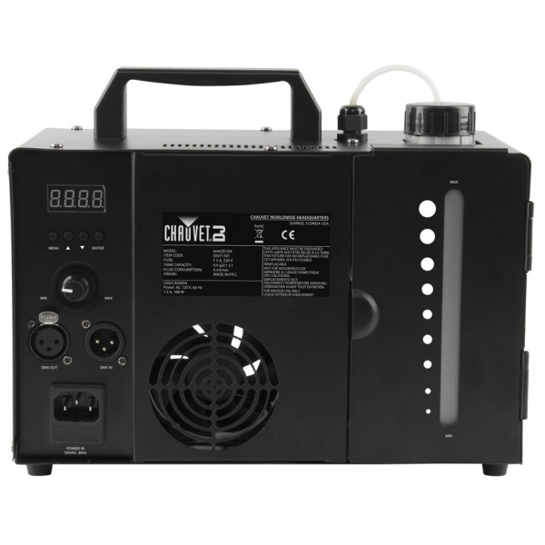 Генератор туману CHAUVET Hurricane Haze 1DX, 303 Вт, DMX, 1,5 л Генератор туману CHAUVET Hurricane Haze 1DX, 303 Вт, DMX, 1,5 л