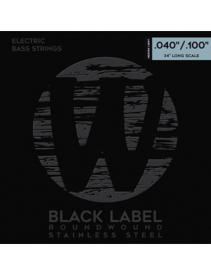 Струны для бас-гитары Warwick 40210 Black Label 4-String (40-100, Medium Light, нержавеющая сталь
