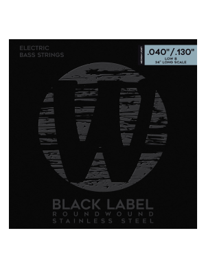 Струны для бас-гитары Warwick 40300 Black Label 5-String (40-130, Medium Light, нержавеющая сталь