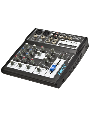 Микшерный пульт ARCTIC MS602M USB со встроенным медиаплеером и фантомным питанием