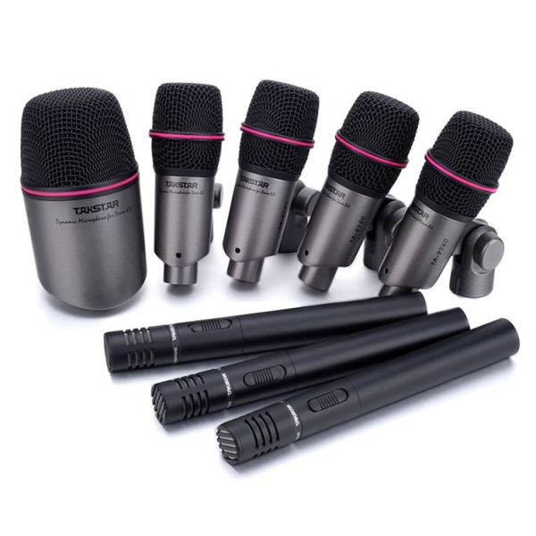 Набір мікрофонів для барабанів Takstar DMS-DH8P Набір мікрофонів для барабанів Takstar DMS-DH8P