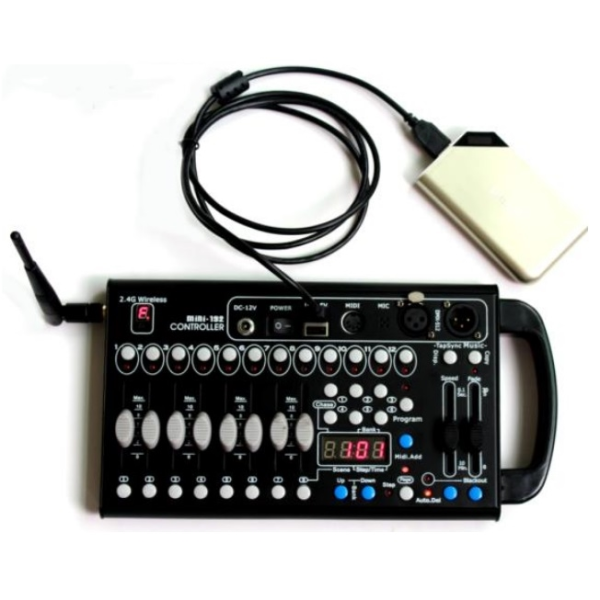 Бездротовий міні DMX контролер 2.4G New Light MINI-192W Бездротовий міні DMX контролер 2.4G New Light MINI-192W