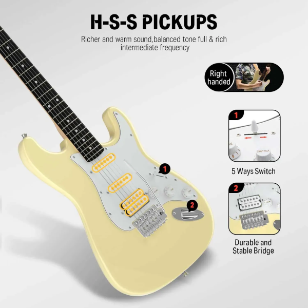 Гітарний набір Donner Music DST-100 Electric Guitar Kit Yellow EC1169