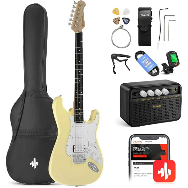 Гітарний набір Donner Music DST-100 Electric Guitar Kit Yellow EC1169