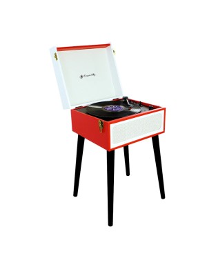 Виниловый проигрыватель со встроенными динамиками Musicality ENG _Enigma (Red)