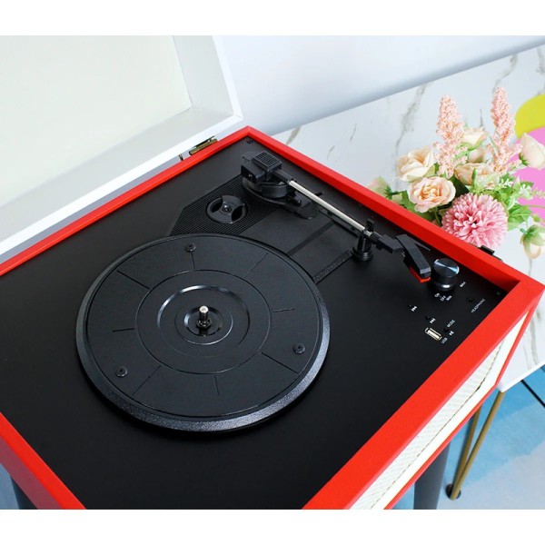 Вініловий програвач із вбудованими динаміками Musicality ENG _Enigma (Red) Вініловий програвач із вбудованими динаміками Musicality ENG _Enigma (Red)