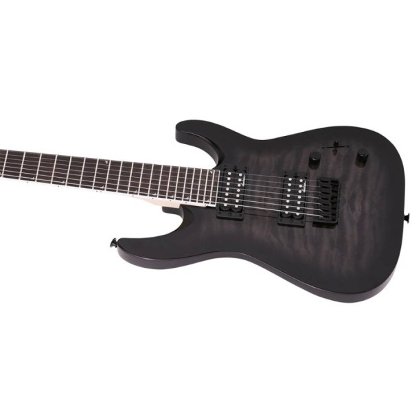 Електрогітара JACKSON JS22Q-7 DKA DINKY ARCH TOP HT TRANSPARENT BLACK BURST